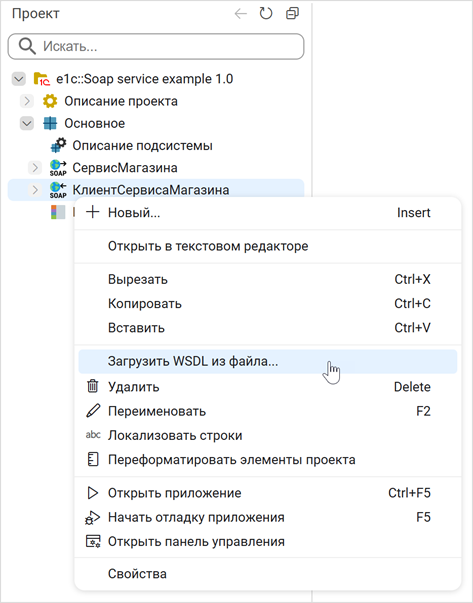 Загрузка WSDL из файла