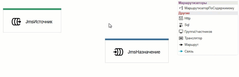 Создание связи между узлами