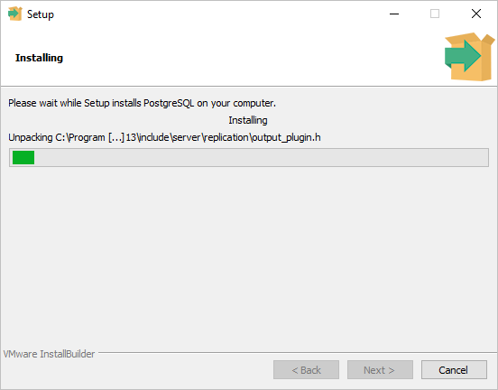 Процесс установки PostgreSQL