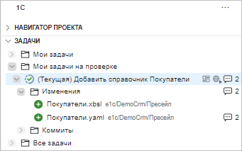 Список задач на проверке в среде разработки